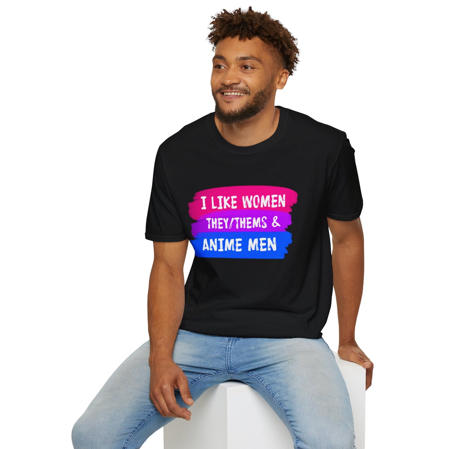 Women They/Them Anime Men Tee