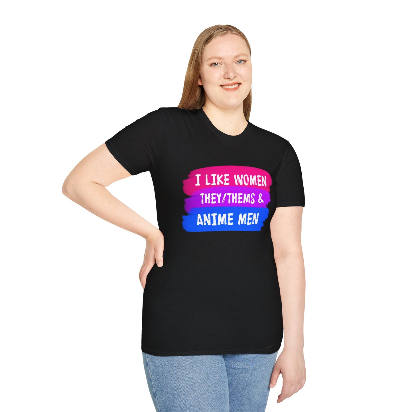 Women They/Them Anime Men Tee