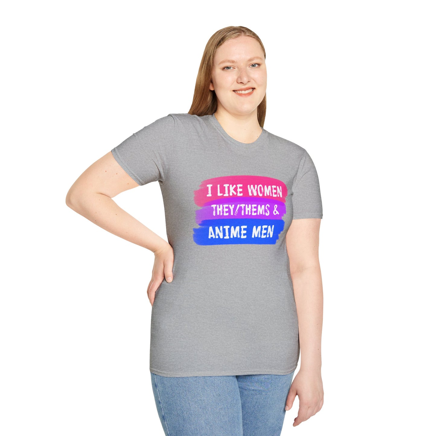 Women They/Them Anime Men Tee