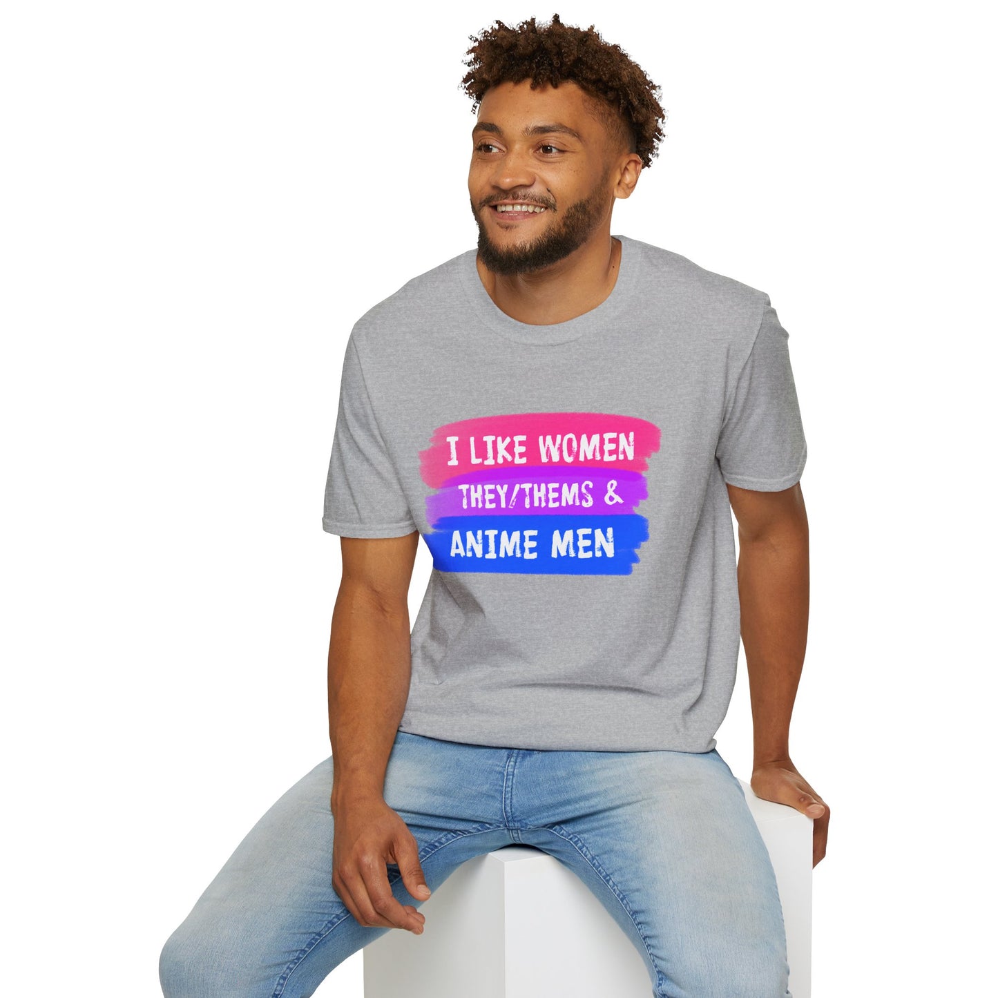 Women They/Them Anime Men Tee